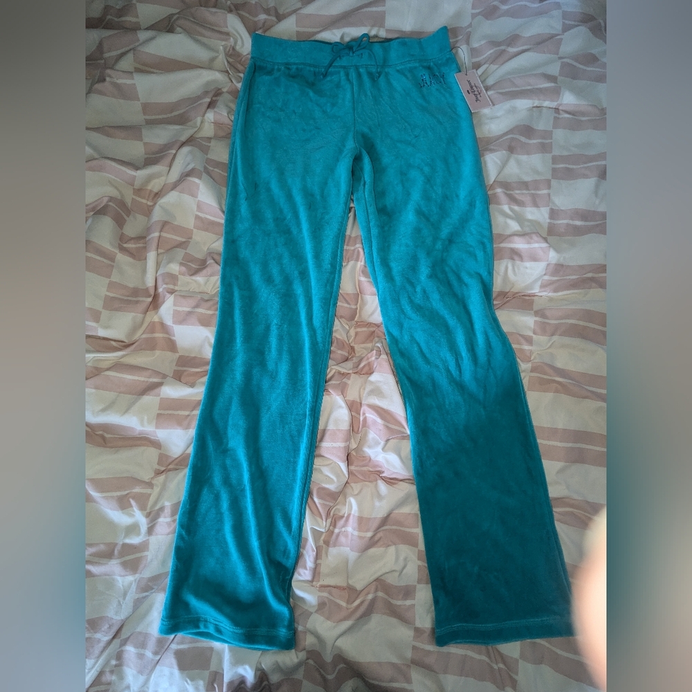 NWT teal juicy couture track pants